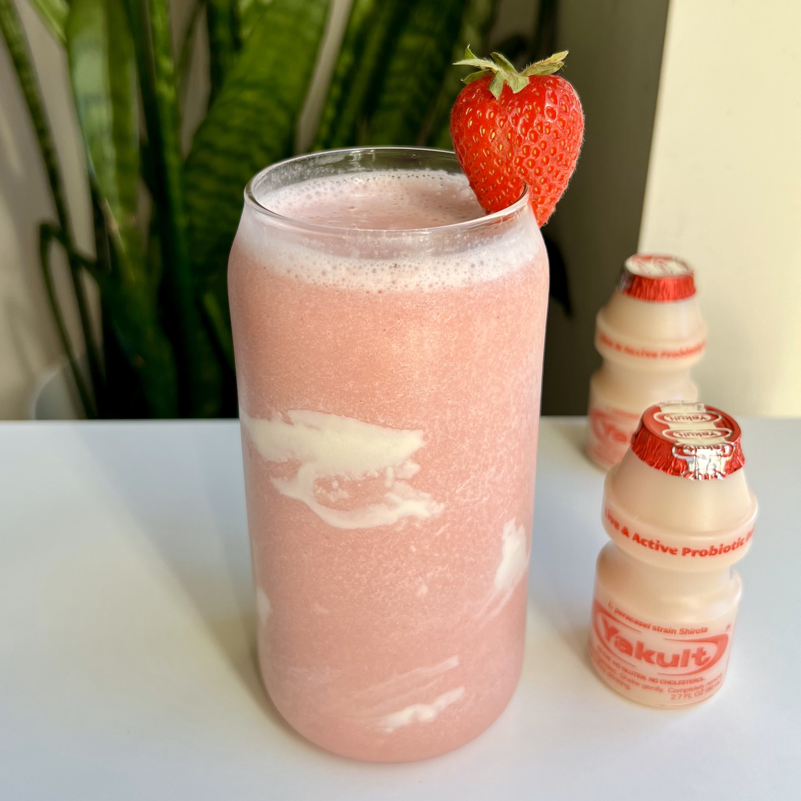 Banana Strawberry Yakult Protein Smoothie